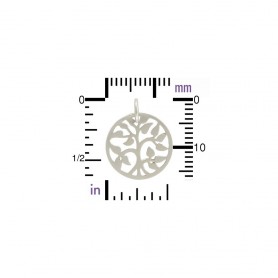 Sterling Silver Small Tree of Life Charm 17x13mm