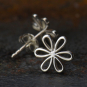 Sterling Silver Stud Earrings - Daisy 10x10mm