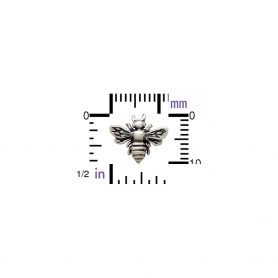 Sterling Silver Bee Stud Earrings 9x11mm