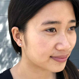 Sterling Silver Stud Earrings - Tiny Heart 5x5mm