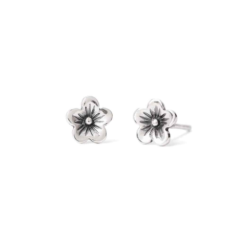 Nina Designs Sterling Silver Cherry Blossom Post Earrings