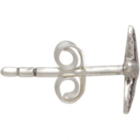Sterling Silver Stud Earrings - Starfish 8x7mm