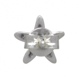Sterling Silver Stud Earrings - Starfish 8x7mm