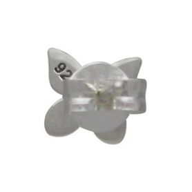 Sterling Silver Stud Earrings - Butterfly 6x6mm