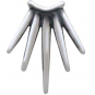 Sterling Silver Five Spike Post Earrings 12x10mm