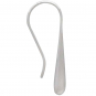 Sterling Silver Teardrop Earrings 27x3mm
