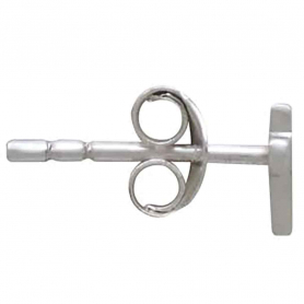 Sterling Silver Tiny Cross Post Earrings 5x4mm