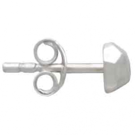 Sterling silver nugget earrings