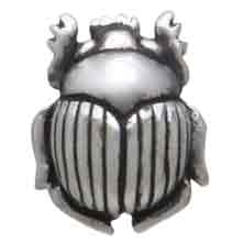 Sterling Silver Scarab Post Earrings 8x7mm