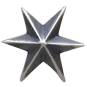 Sterling Silver Six Pointed Star Stud Earrings Front View