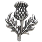 Sterling Silver Dimensional Thistle Post Earrings front view