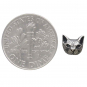 Sterling Silver 3D Cat Head Post Earrings