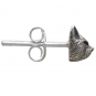 Sterling Silver 3D Cat Head Post Earrings