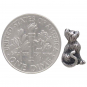Sterling Silver 3D Sitting Cat Post Earrings