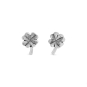 Nina Designs Sterling Silver Lucky 4 Leaf Clover Post Earrings 9x6mm