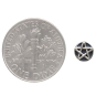 Sterling Silver Pentacle Post Earrings with Dime