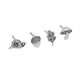 Sterling Silver Autumn Post Earring Set