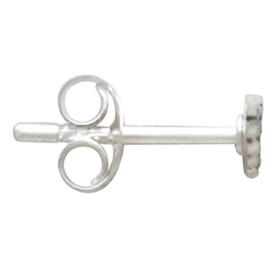 Sterling Silver Mini Angel Wing Post Earrings Side View