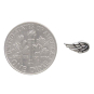 Sterling Silver Mini Angel Wing Post Earrings with Dime