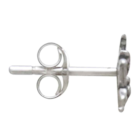 Sterling Silver Cupid Post Earrings Side View