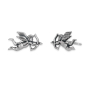 Sterling Silver Cupid Post Earrings 7x13mm