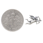 Sterling Silver Cupid Post Earrings with Dime