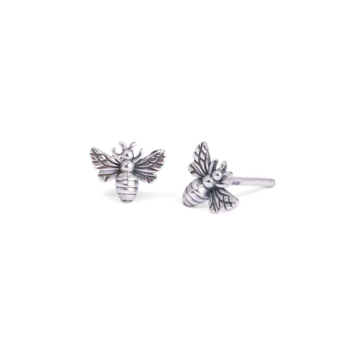 Nina Designs Sterling Silver Tiny Bee Post Earrings