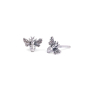 Nina Designs Sterling Silver Tiny Bee Post Earrings