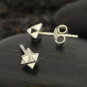 Sterling Silver Merkaba Post Earrings 6x6mm