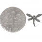 Sterling Silver Dragonfly Post Earrings 9x10mm