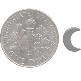 Sterling Silver Crescent Moon Post Earrings 7x5mm