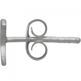 Sterling Silver Crescent Moon Post Earrings 7x5mm