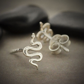 Nina Designs Sterling Silver Snake Post Earrings beauty shot