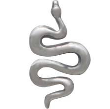 Sterling Silver Snake Post Earrings 9x5mm