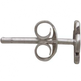 Sterling Silver Paw Print Post Earrings 6x7mm