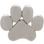 Sterling Silver Paw Print Post Earrings 6x7mm