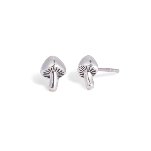 Nina Designs Sterling Silver Mushroom Post Earrings