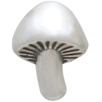  Sterling Silver Mushroom Post Earrings 8x6mm
