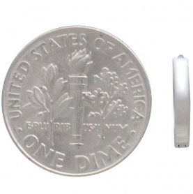  Sterling Silver Plain Huggie Hoops 11x11mm
