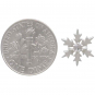  Sterling Silver Snowflake Post Earrings with Nanogem 11x11mm