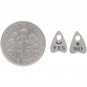 Sterling Silver Ouija Post Earrings 9x6mm