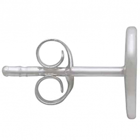 Sterling Silver Alien Post Earrings 8x6mm