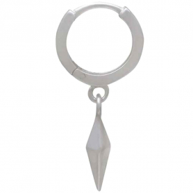 Sterling Silver Huggie Hoop with Spike 25x11mm