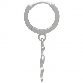 Sterling Silver Huggie Hoop with Mini Snakes 27x11mm