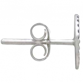  Sterling Silver Flat Radiant Heart Post Earrings 8x8mm