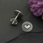  Sterling Silver Flat Radiant Heart Post Earrings 8x8mm