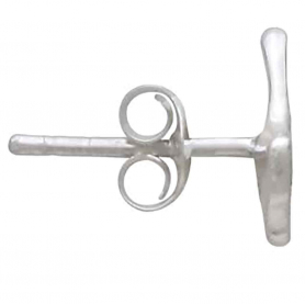 Sterling Silver Ginkgo Post Earrings 9x9mm