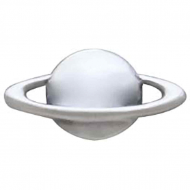  Sterling Silver Saturn Post Earrings 5x10mm