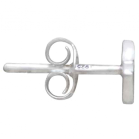 Sterling Silver UFO Post Earrings 6x11mm