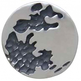 Sterling Silver Full Moon Post Earrings 8x8mm